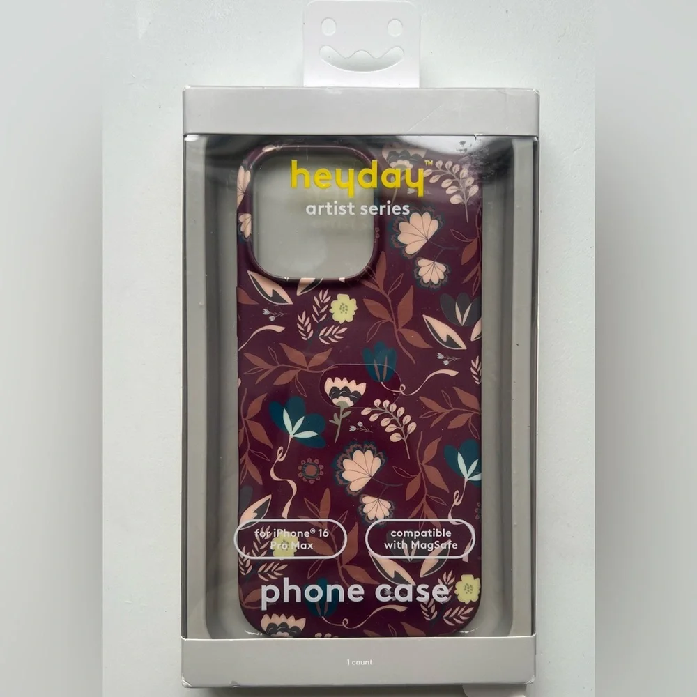 Heyday Artist Series Floral Phone Case for iPhone 16 pro max.